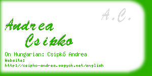 andrea csipko business card